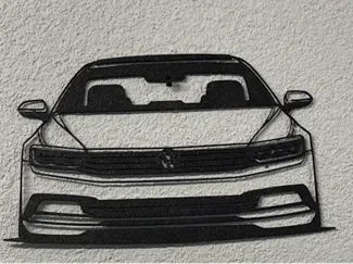 Passat B8 silhouette to wall