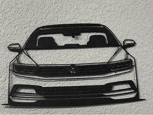 Passat B8 silhouette to wall