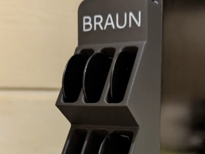 Braun shaver tool rack