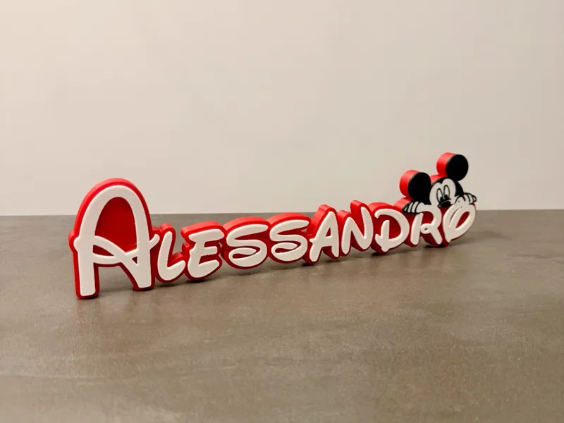 Alessandro scritta Disney