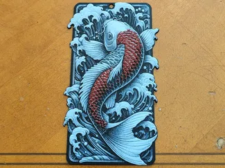 Koi Fish Carp Bookmark - Version 1 - Hueforge