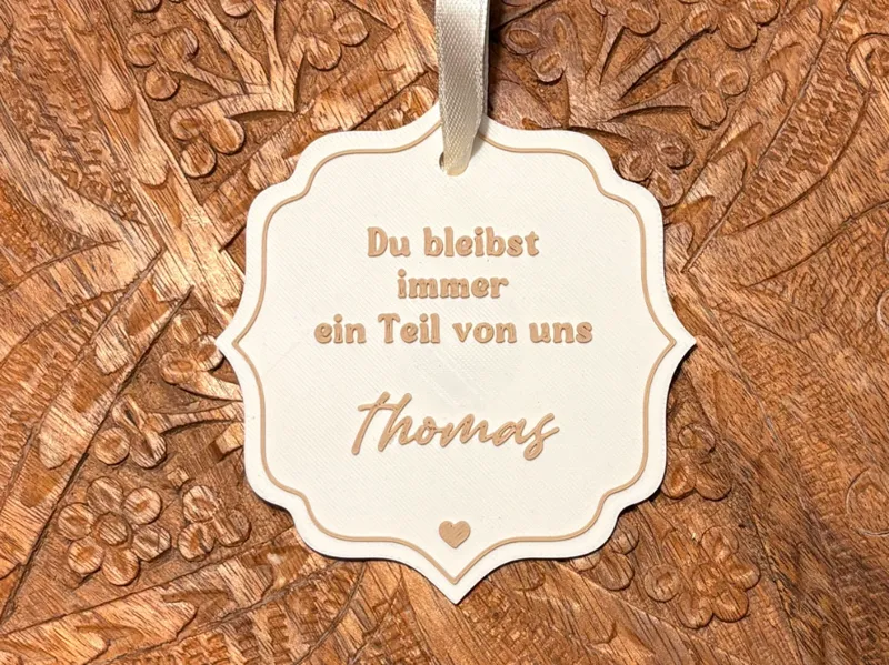 Personalisiertes Ornament mit NFC-Chip