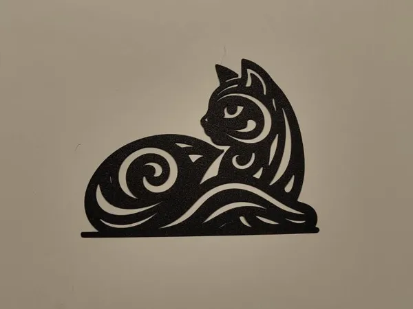 Silhouette tribale de chat