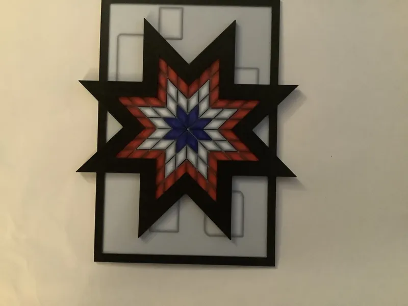 Native American Star Quilt Display