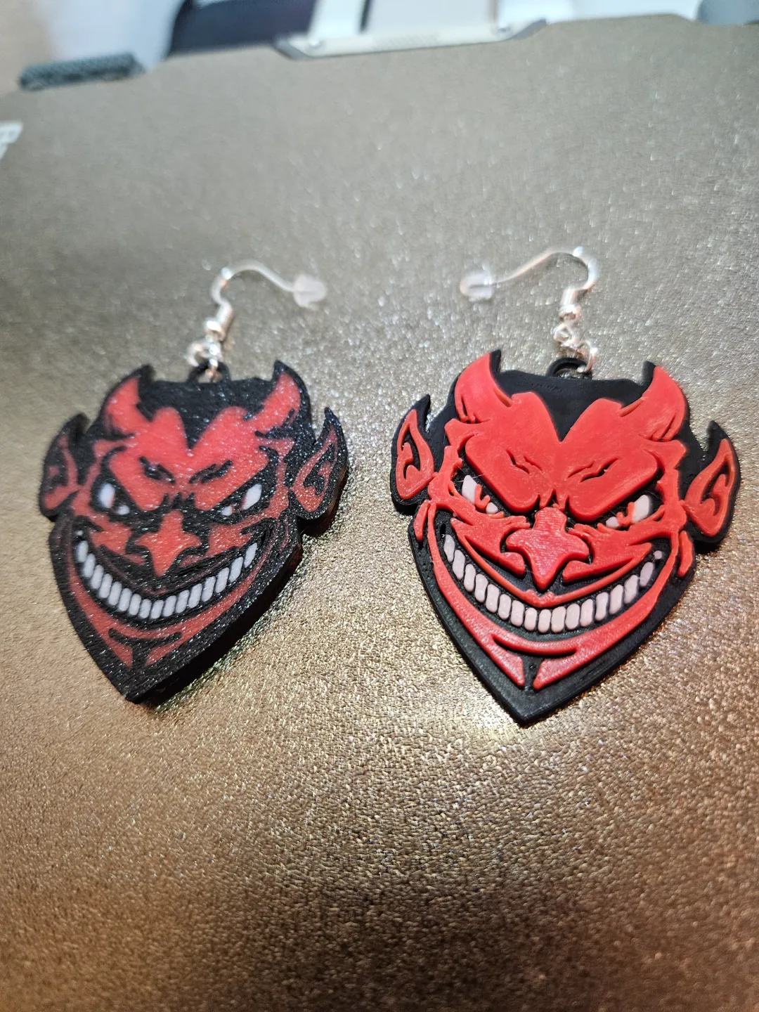 Halloween Devil Man Earrings view 3