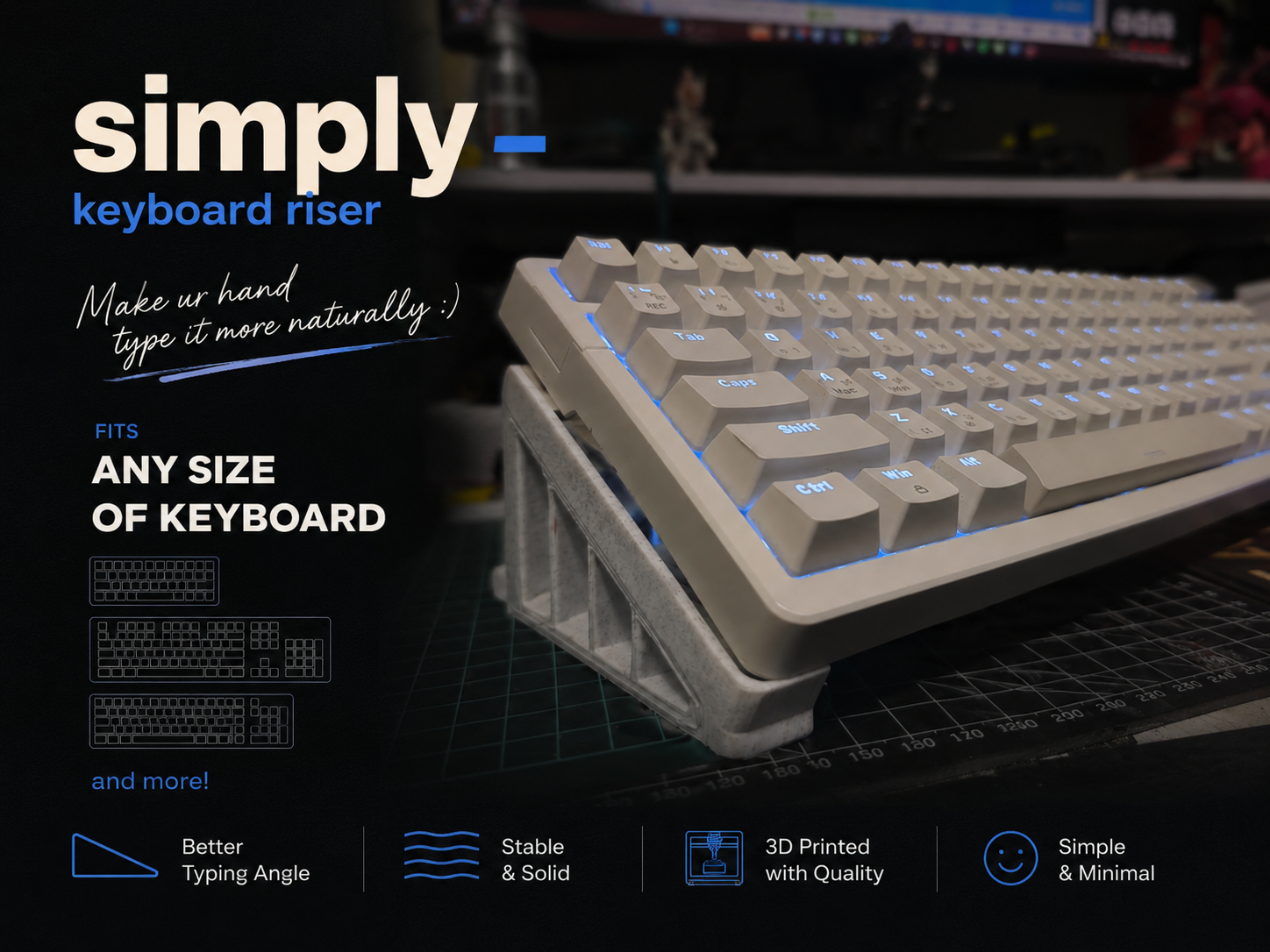 simply- Keyboard riser