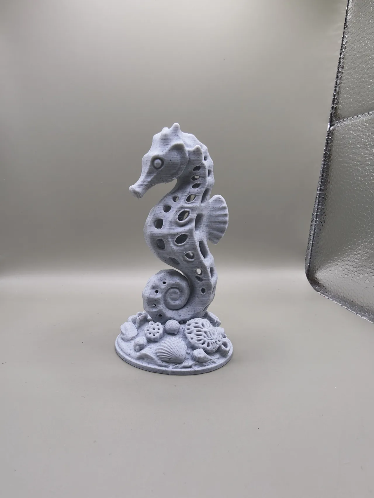 Elegant Seahorse with Coral Base view 2