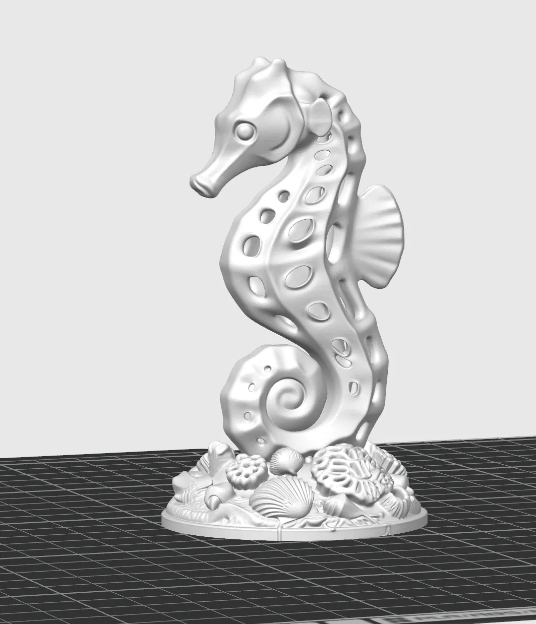 Elegant Seahorse with Coral Base view 4