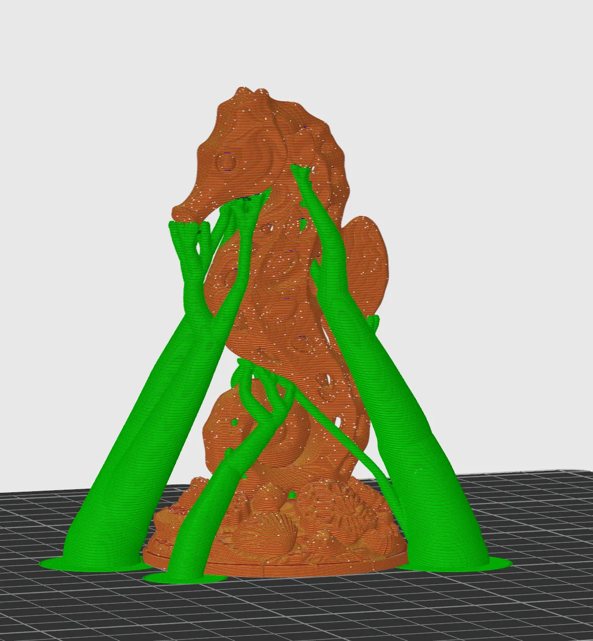 Elegant Seahorse with Coral Base view 3