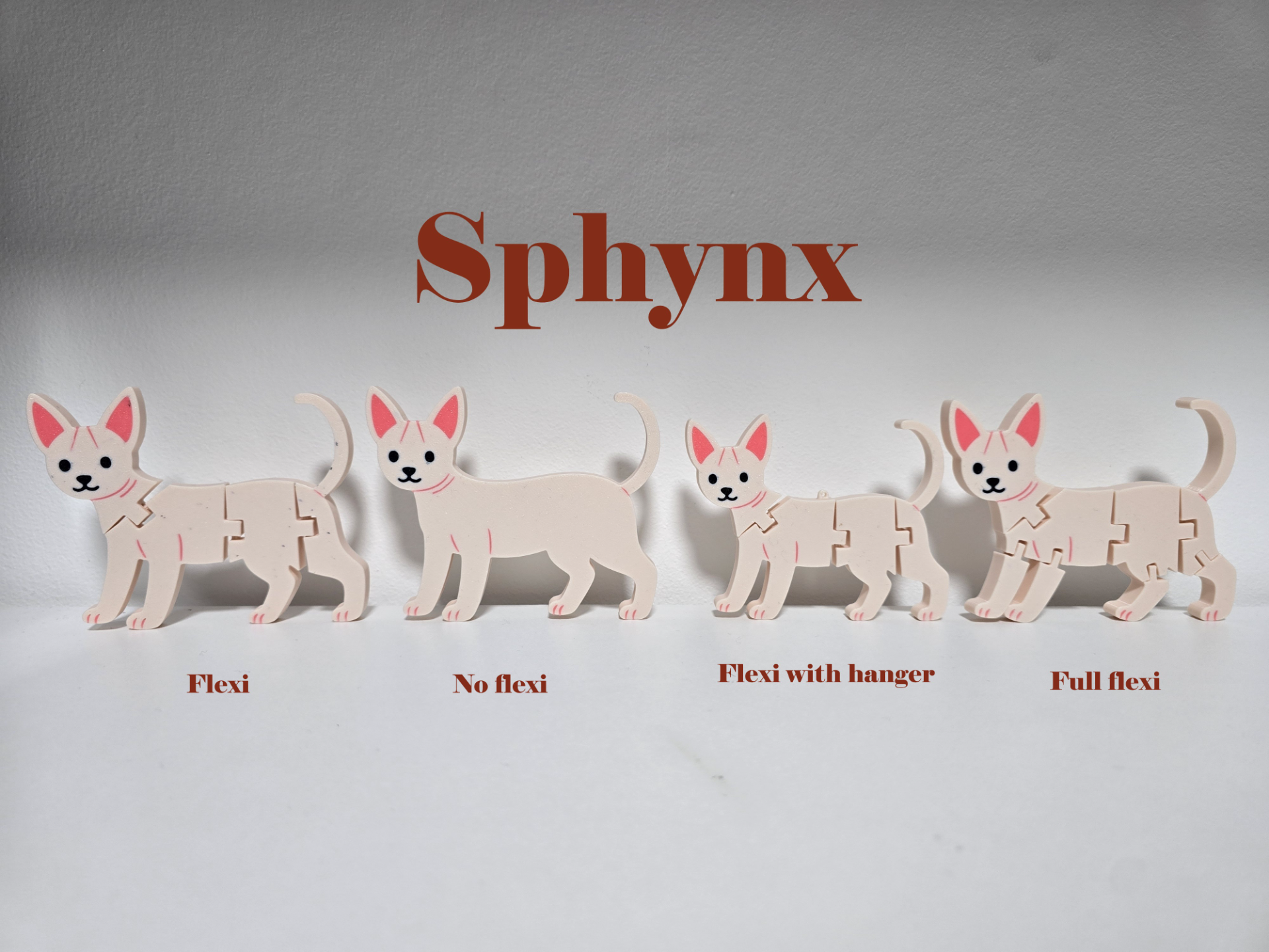 Sphynx Naked cat flexi - keychain