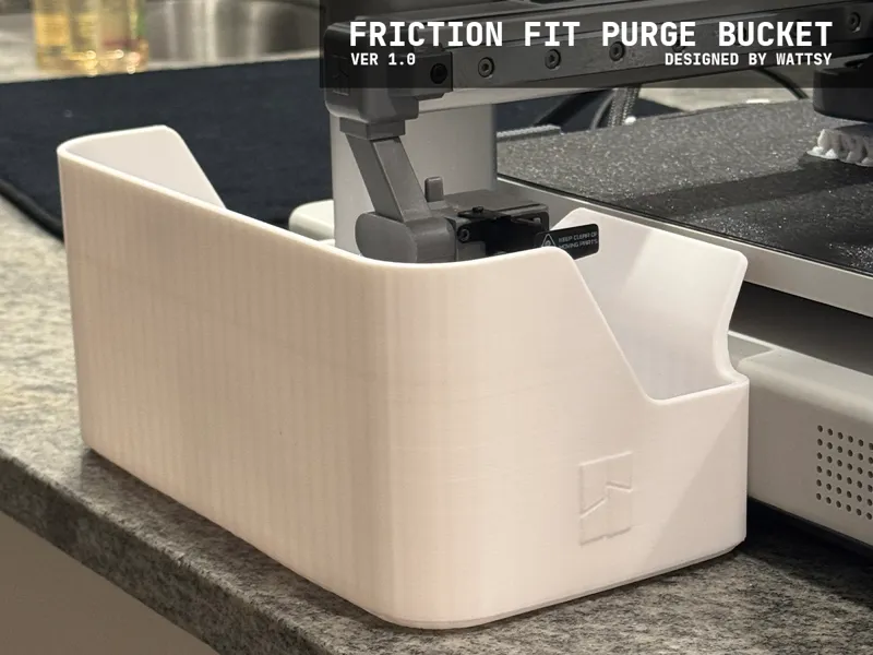 A1 Printer Friction Fit Purge Bucket