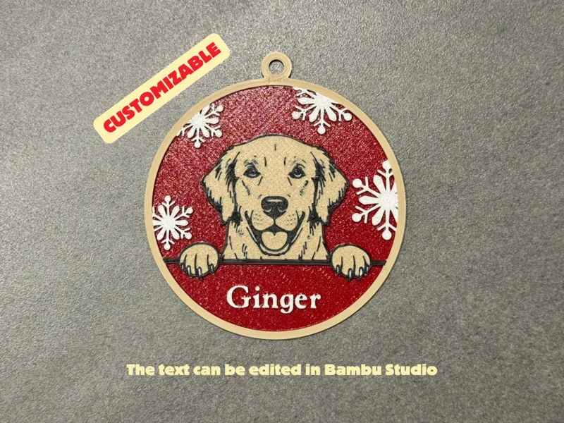 Golden Retriever Christmas Ornament