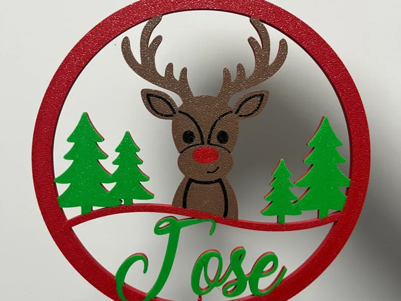 Customizable Christmas Tree Decoration Cute Reno