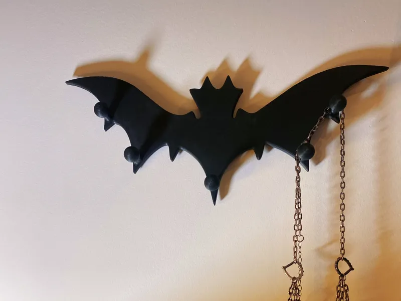 Gothic Bat Hook Wall Decor & Jewelry Rack