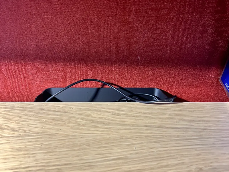 Invisible desk organizer tray