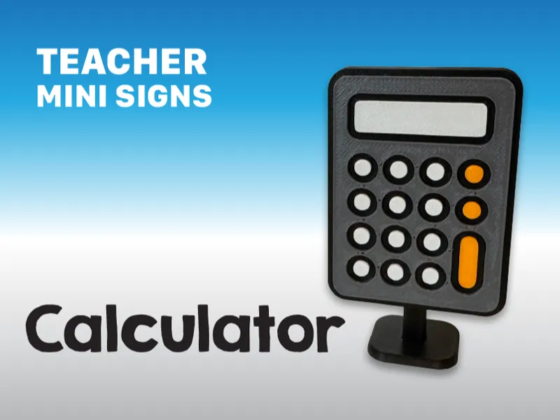 Calculator - Teacher Mini Signs