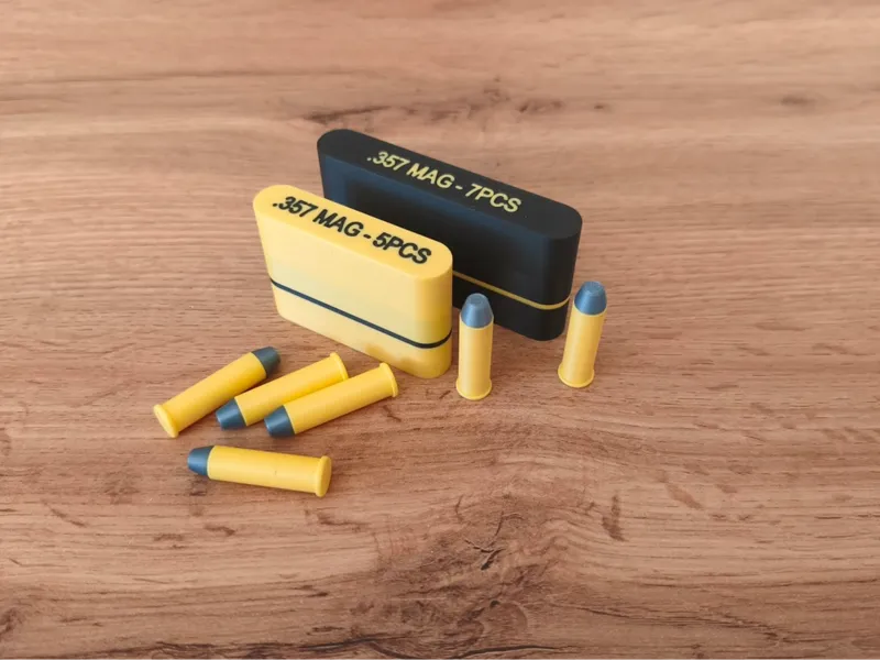Ammo box.357 Magnum – two sizes (5 pcs and 7 pcs)