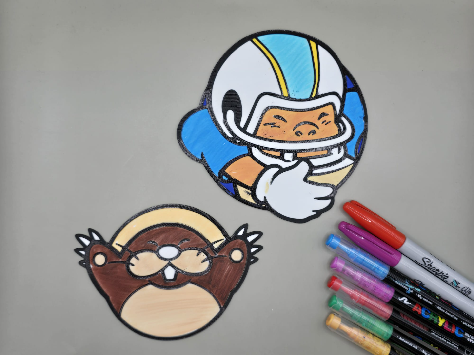Chargin Chuck Monty Mole Coloring Mario Set