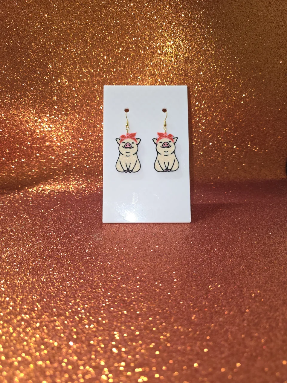 Sweet piggy earrings view 2