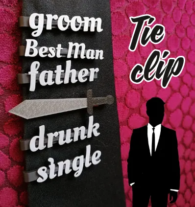 Tie clip "interchangeable"