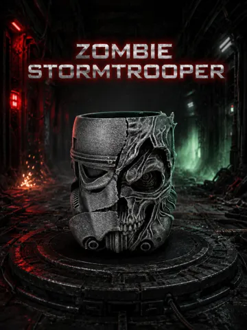 Maceta decorativa: Zombie Trooper Skull Planter & Desk Organizer — vista de referencia 2