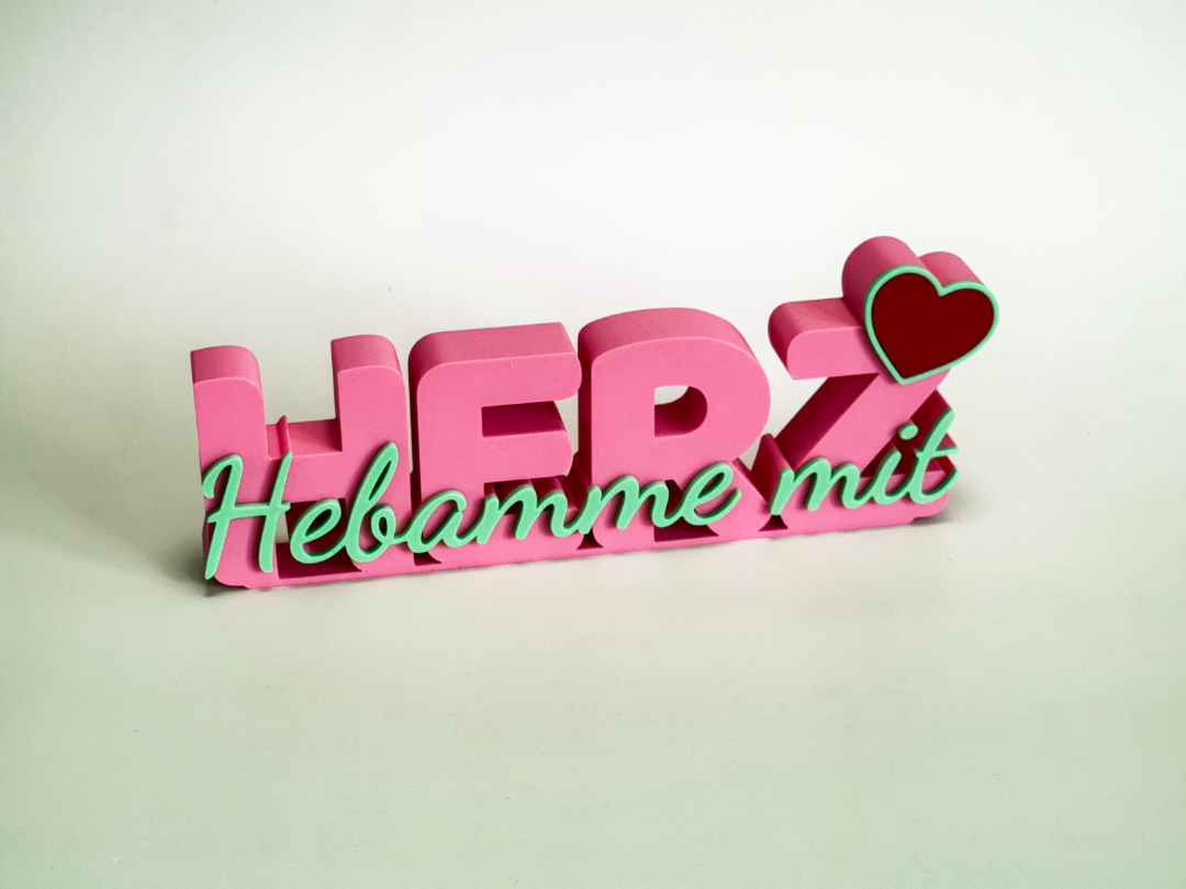 Dekorativer Aufsteller - Hebamme mit Herz