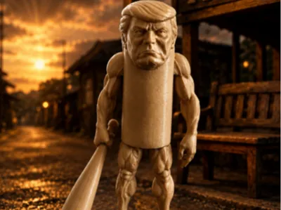 Muscle Tung Trump meme parody sahur