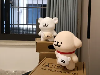可爱小鸡毛 线条小狗 桌面小摆件
