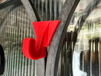 Wreath Hanger for Door with Window & Metal Frame