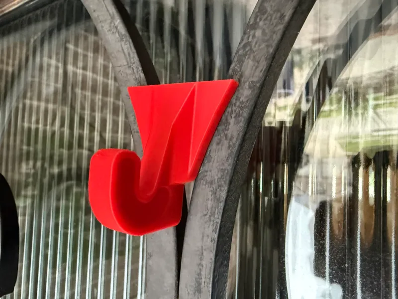 Wreath Hanger for Door with Window & Metal Frame