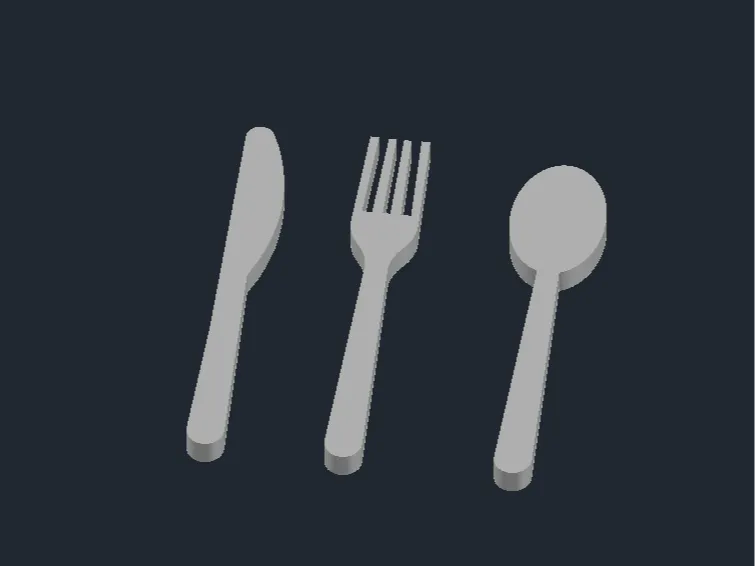 Cutlery Icons for Gridfinity  Silverware Trays