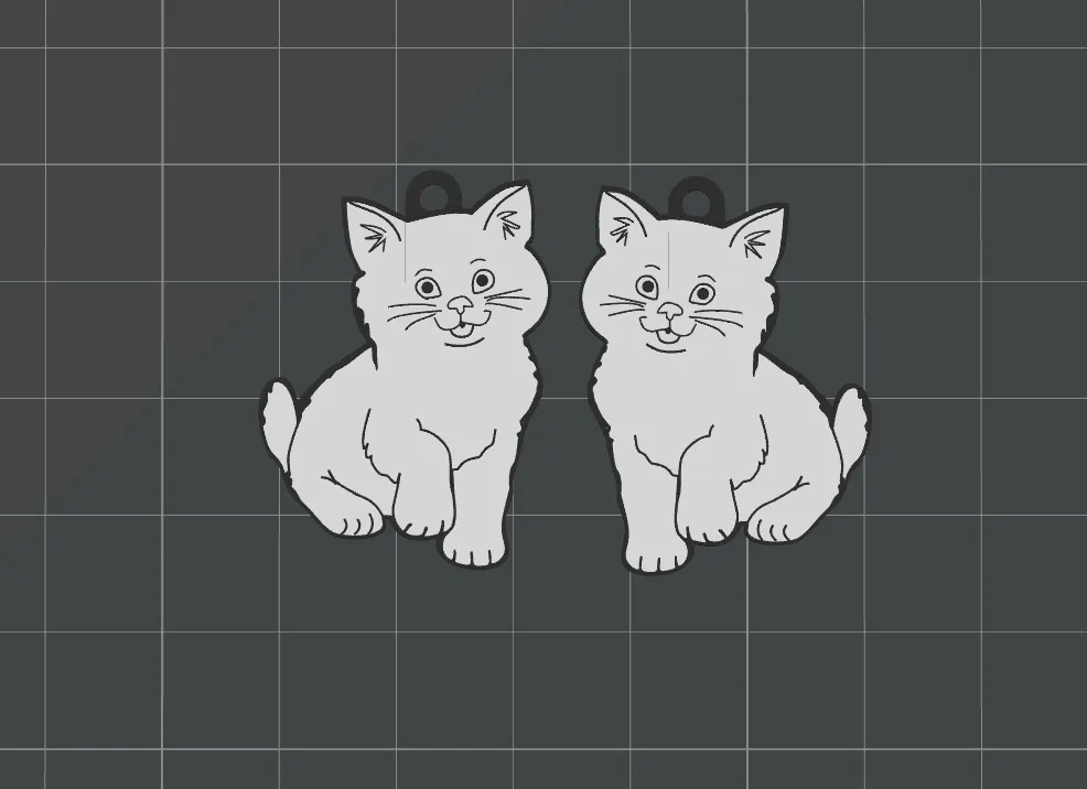 Kitten Earrings view 2