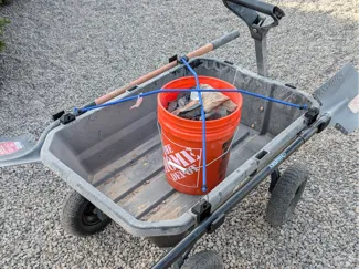 Gorilla Cart Shovel & Rake Holder with Hooks