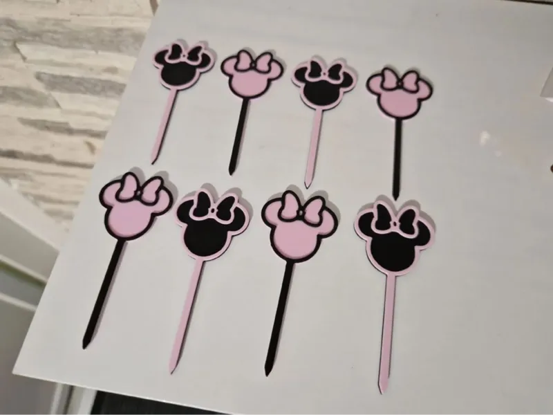 Minnie mouse decorative birthday toothpick