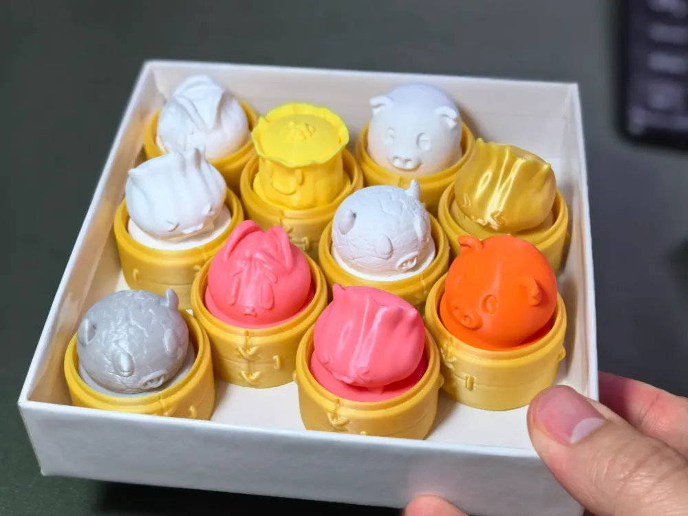 Piggy Bun - Key Fidget - Dim Sum Series 4 by THISMOOOMENT！ MakerWorld ...
