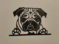 Déco murale chien de type bully — photo 2