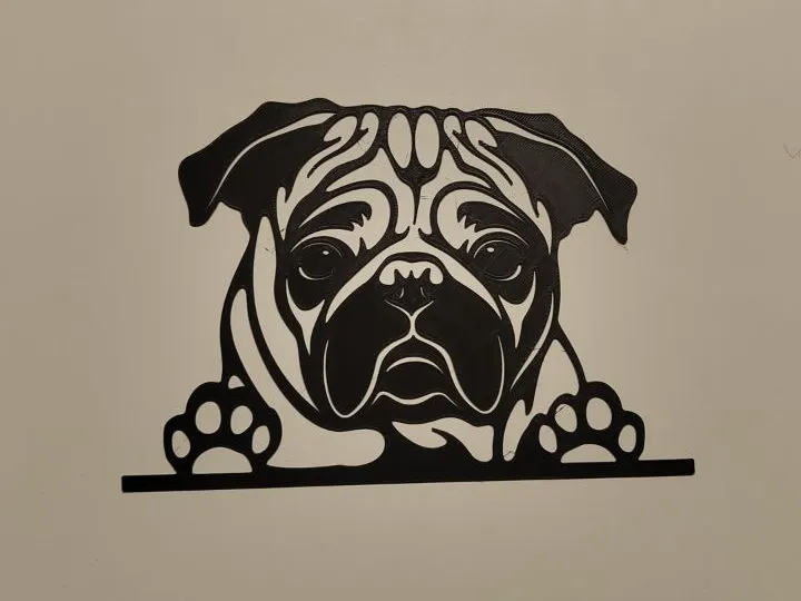 Déco murale chien de type bully