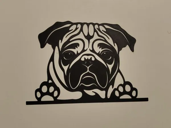 Déco murale chien de type bully