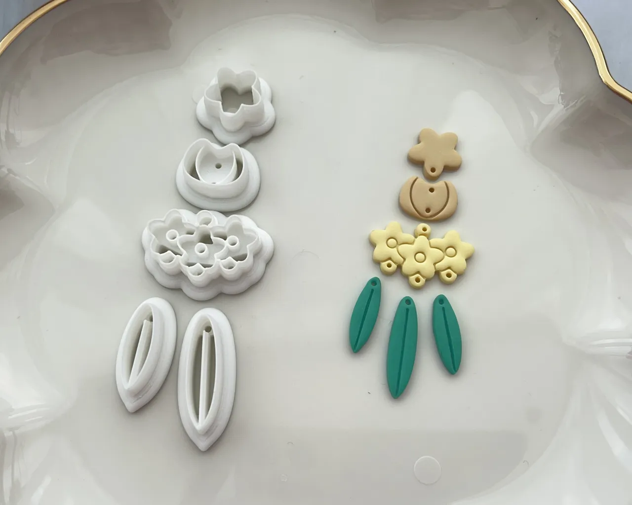 Modern Polymer Clay Earrings Set view 2