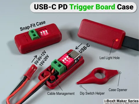 Caja o estuche: USB-C PD Trigger Board Modul Case | Snap-Fit — referencia de MakerWorld
