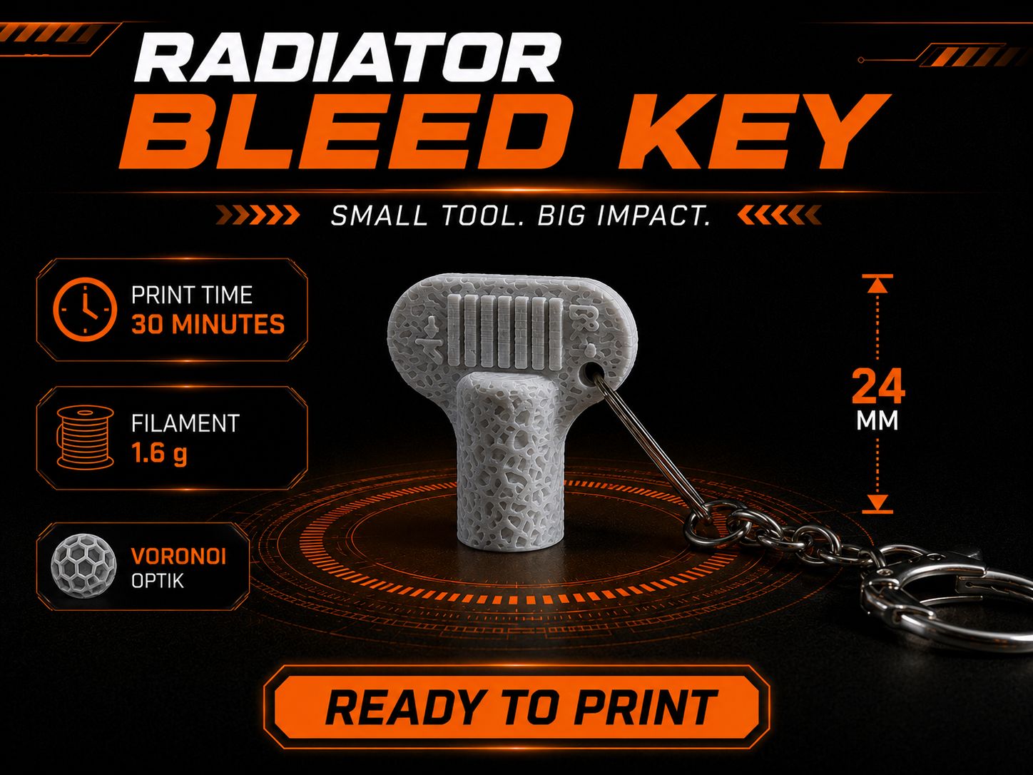 Miniatura 2 do modelo 3D Radiator Bleed Key