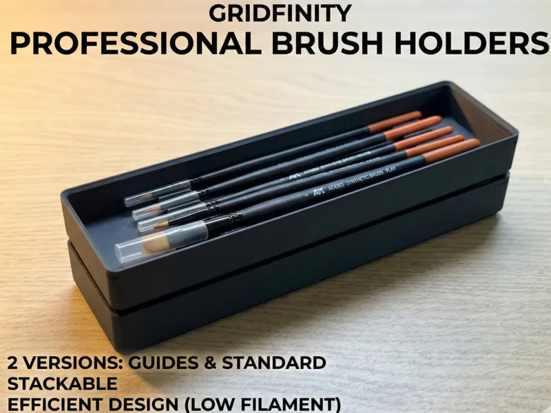Gridfinity Paint Brush Holder Stackable
