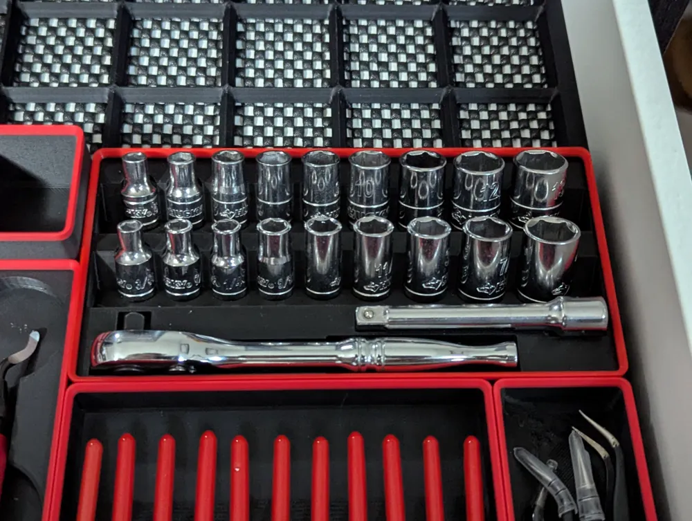Gridfinity - Husky 1/4 Drive Socket Set by Michael - MakerWorld