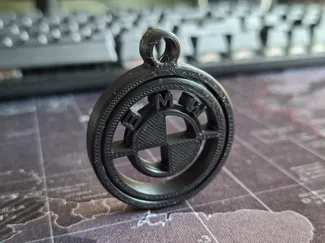 Rotating BMW keychain