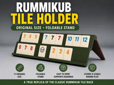 Rummikub Tile Holder w/ Foldable Stand