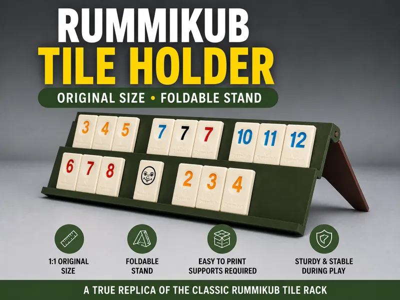Rummikub Tile Holder w/ Foldable Stand