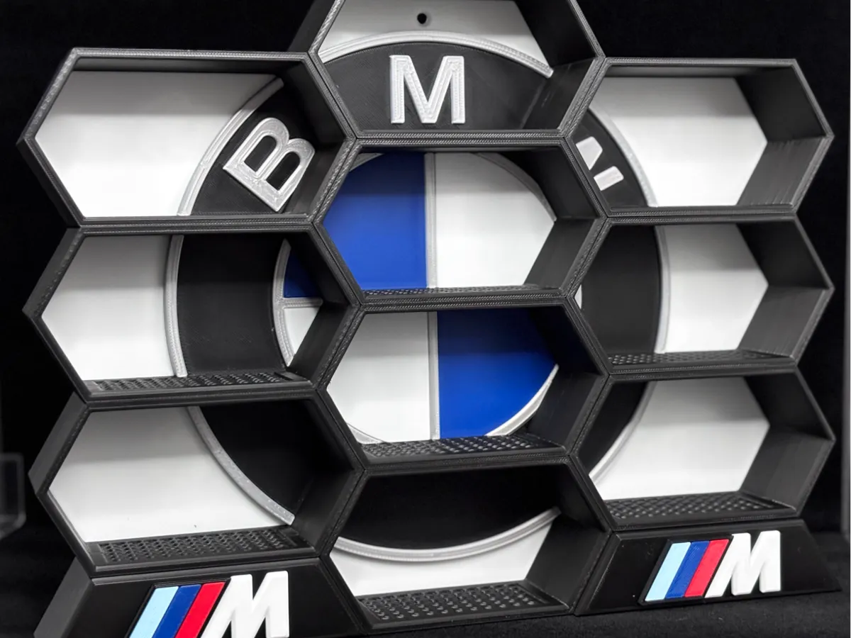 Customizable BMW Themed Hex Diecast Displays - Free 3D Print Model ...