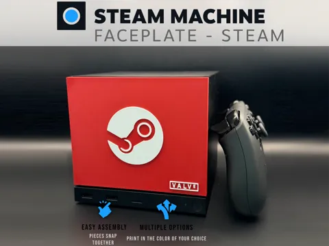 Letrero o emblema decorativo: Steam Machine Faceplate - With Steam Logo — referencia de MakerWorld