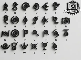 Complete Pokémon Unown Alphabet Magnets (NO AMS)