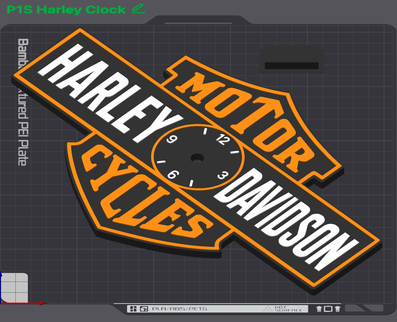 Miniatura 2 do modelo 3D Harley Davidson Clock
